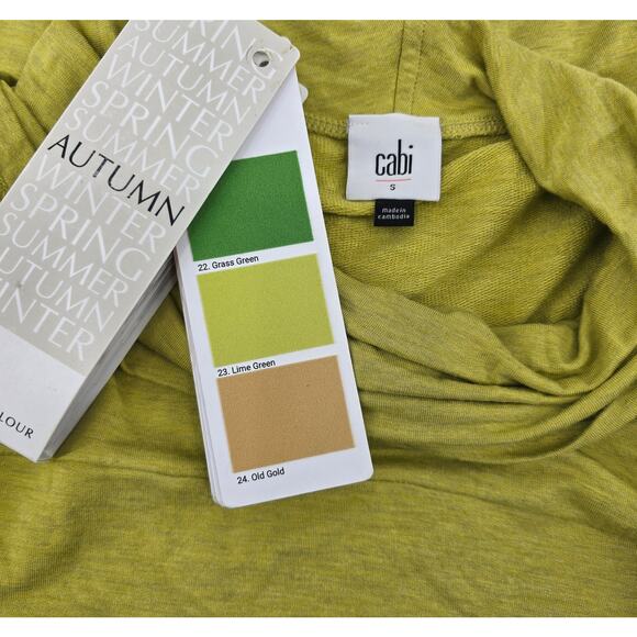 Cabi Ease Turtleneck Top – Lime Green – Size Small - Picture 4 of 6